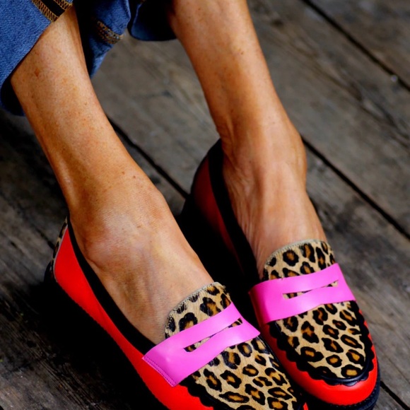Elina Linardaki Shoes - Leopard Print Roarrr Loafers